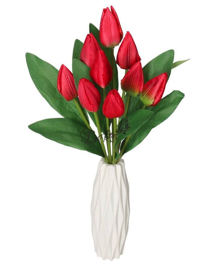 TULIPANY BUKIET TULIPANÓW SZTUCZNE KWIATY 45CM 9GAŁ