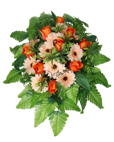 STROIK NA GRÓB KOMPOZYCJA DUŻA SZTUCZNE KWIATY