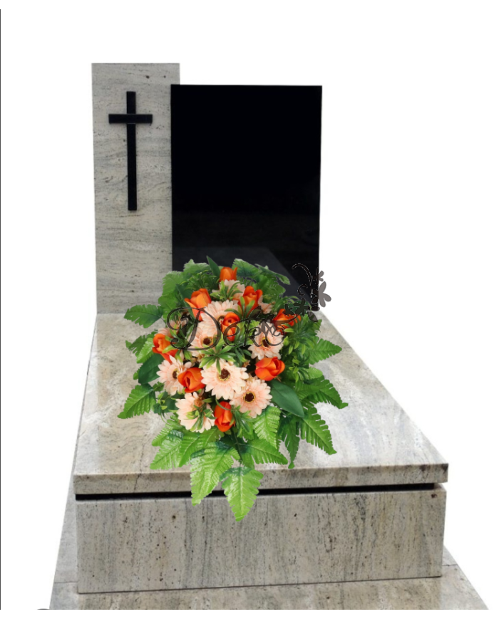 STROIK NA GRÓB KOMPOZYCJA DUŻA SZTUCZNE KWIATY