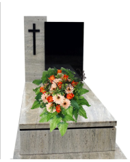 STROIK NA GRÓB KOMPOZYCJA DUŻA SZTUCZNE KWIATY