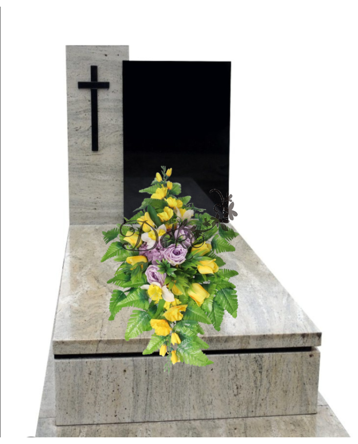STROIK NA GRÓB KOMPOZYCJA DUŻA SZTUCZNE KWIATY