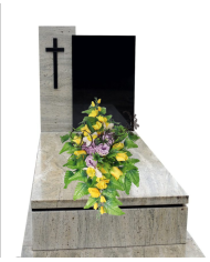 STROIK NA GRÓB KOMPOZYCJA DUŻA SZTUCZNE KWIATY