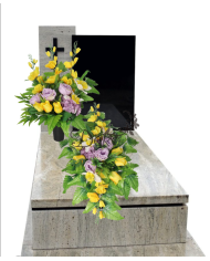 STROIK NA GRÓB KOMPOZYCJA DUŻA SZTUCZNE KWIATY
