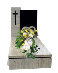 STROIK NA GRÓB KOMPOZYCJA DUŻA SZTUCZNE KWIATY SERCE