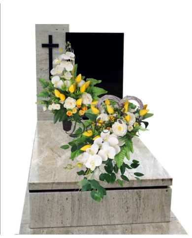 STROIK NA GRÓB DUŻY KOMPOZYCJA SZTUCZNE KWIATY DO WAZONU