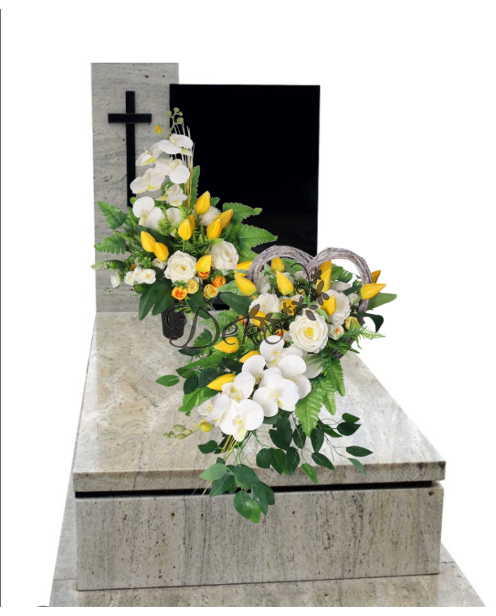 STROIK NA GRÓB DUŻY KOMPOZYCJA SZTUCZNE KWIATY DO WAZONU