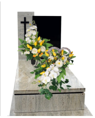 STROIK NA GRÓB DUŻY KOMPOZYCJA SZTUCZNE KWIATY DO WAZONU