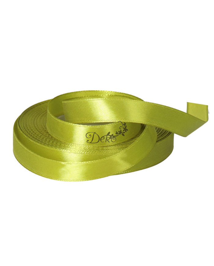 WSTĄŻKA TASIEMKA SATYNOWA OLIWKOWA 12MM 32M