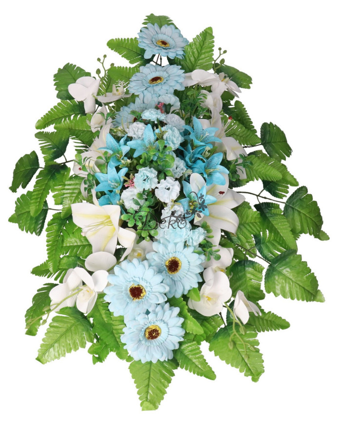 STROIK NA GRÓB KOMPOZYCJA DUŻA SZTUCZNE KWIATY