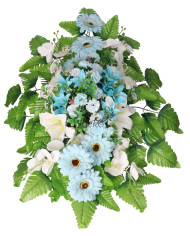 STROIK NA GRÓB DUŻY KOMPOZYCJA SZTUCZNE KWIATY DO WAZONU