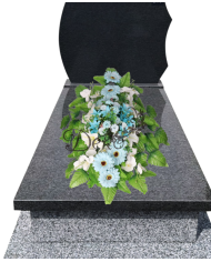 STROIK NA GRÓB KOMPOZYCJA DUŻA SZTUCZNE KWIATY