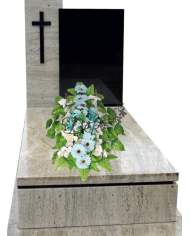 STROIK NA GRÓB KOMPOZYCJA DUŻA SZTUCZNE KWIATY