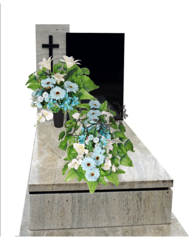 STROIK NA GRÓB DUŻY KOMPOZYCJA SZTUCZNE KWIATY DO WAZONU