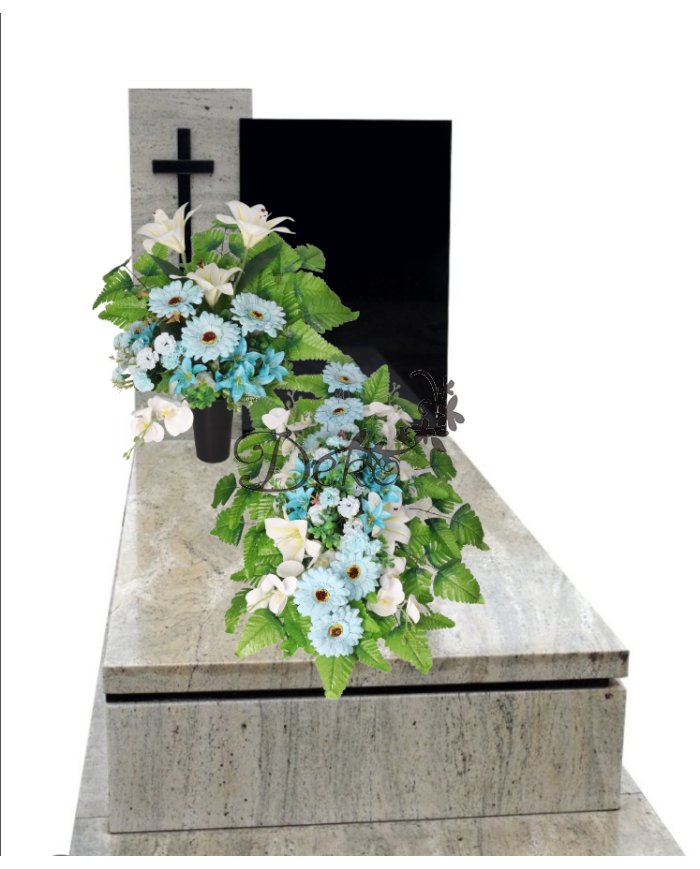 STROIK NA GRÓB DUŻY KOMPOZYCJA SZTUCZNE KWIATY DO WAZONU