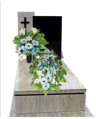 STROIK NA GRÓB DUŻY KOMPOZYCJA SZTUCZNE KWIATY DO WAZONU