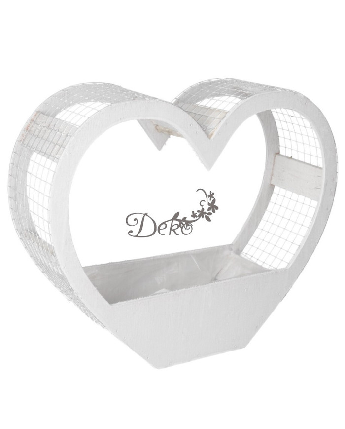 Doniczka drewniana do kompozycji stroika serce 38cm