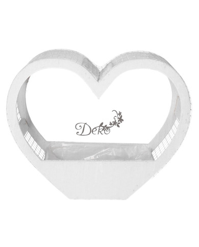 Doniczka drewniana do kompozycji stroika serce 38cm