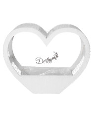 Doniczka drewniana do kompozycji stroika serce 38cm