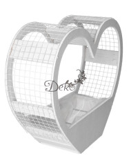 Doniczka drewniana do kompozycji stroika serce 38cm