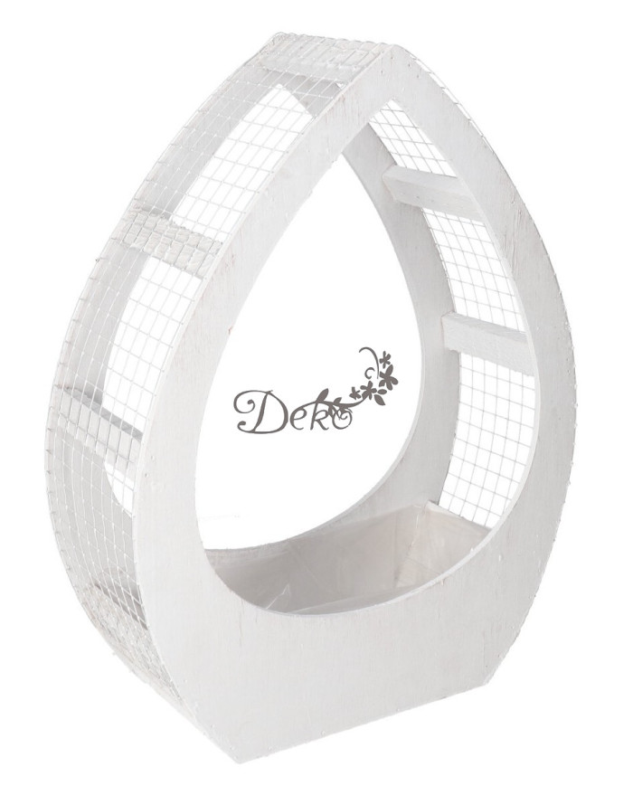 Doniczka drewniana do kompozycji stroika łezka 40cm