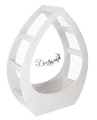 Doniczka drewniana do kompozycji stroika serce 38cm