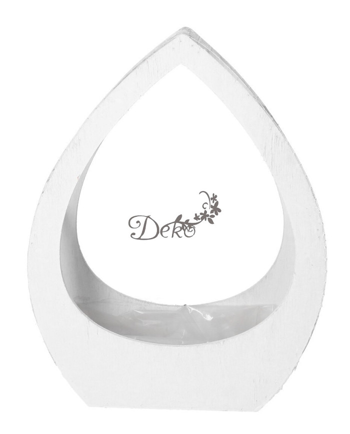 Doniczka drewniana do kompozycji stroika łezka 40cm