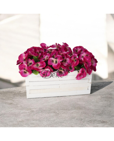 DONICZKA OSŁONKA DREWNIANA KORYTKO BIAŁA 2SZT