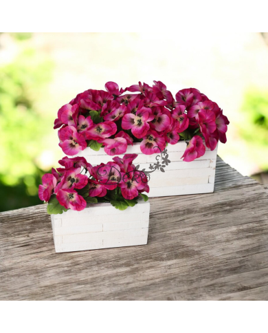 DONICZKA OSŁONKA DREWNIANA KORYTKO BIAŁA 2SZT