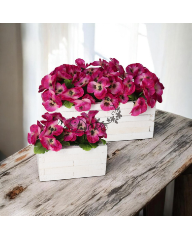 DONICZKA OSŁONKA DREWNIANA KORYTKO BIAŁA 2SZT