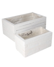 Doniczka drewniana do kompozycji stroika łezka 40cm