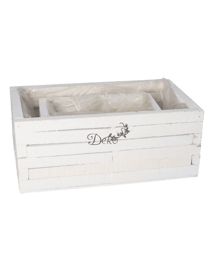 DONICZKA OSŁONKA DREWNIANA KORYTKO BIAŁA 2SZT