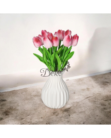 Tulipany sylikonowe piankowe gumowe jak żywe 34cm 7szt bukiet