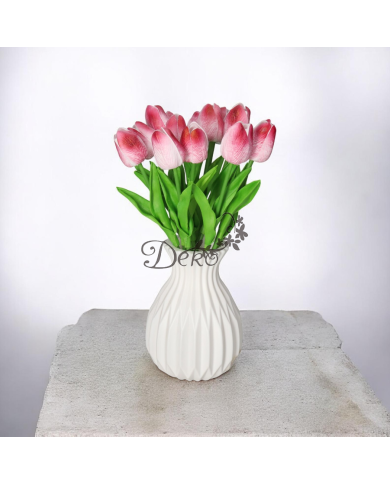 Tulipany sylikonowe piankowe gumowe jak żywe 34cm 7szt bukiet