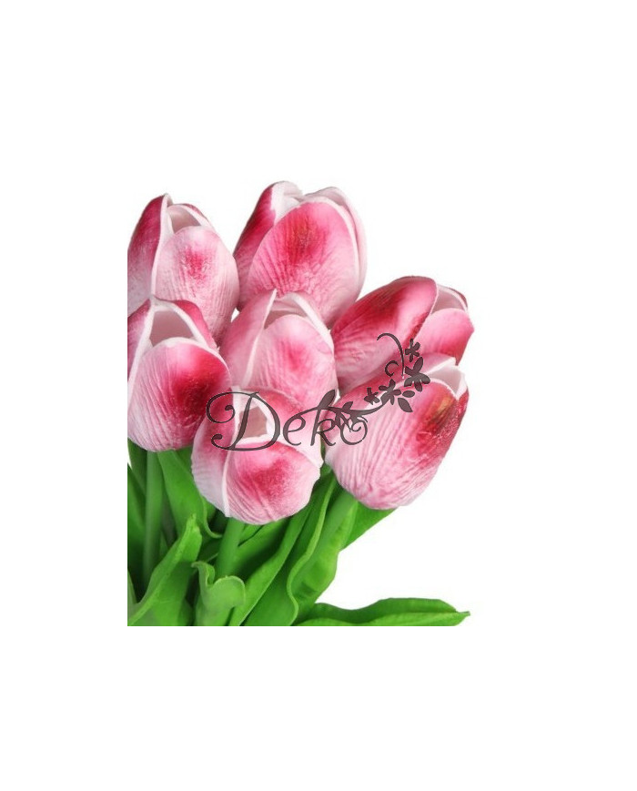 Tulipany sylikonowe piankowe gumowe jak żywe 34cm 7szt bukiet