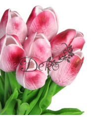 Tulipany sylikonowe piankowe gumowe jak żywe 34cm 7szt bukiet