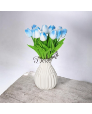 Tulipany sylikonowe piankowe gumowe jak żywe 34cm 7szt bukiet