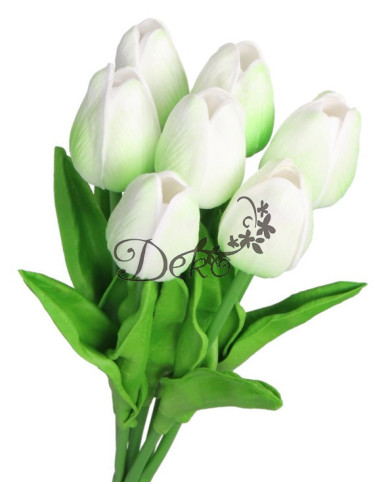 Tulipany sylikonowe piankowe gumowe jak żywe 34cm 7szt bukiet