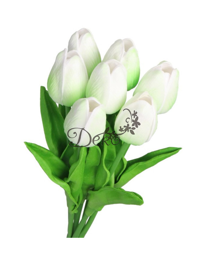 Tulipany sylikonowe piankowe gumowe jak żywe 34cm 7szt bukiet