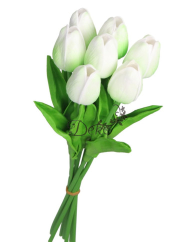 Tulipany sylikonowe piankowe gumowe jak żywe 34cm 7szt bukiet