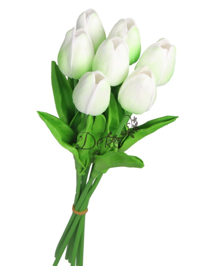 Tulipany sylikonowe piankowe gumowe jak żywe 34cm 7szt bukiet