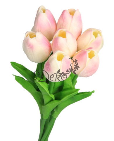 Tulipany sylikonowe piankowe gumowe jak żywe 34cm 7szt bukiet