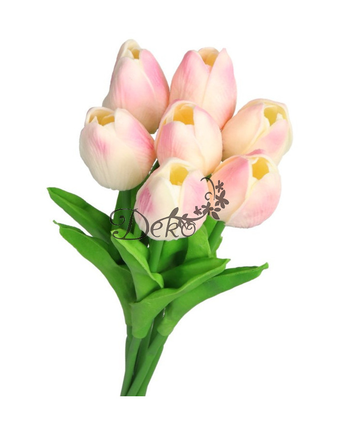 Tulipany sylikonowe piankowe gumowe jak żywe 34cm 7szt bukiet