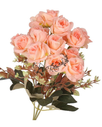 Róża róże bukiet sztuczne kwiaty jak żywe 33cm 5 gałązek