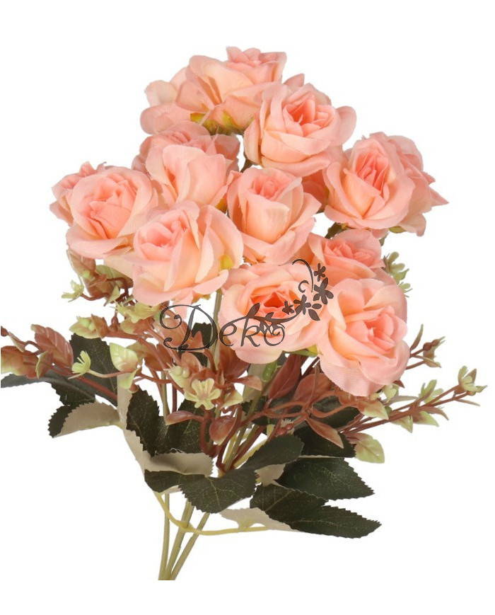 Róża róże bukiet sztuczne kwiaty jak żywe 33cm 5 gałązek