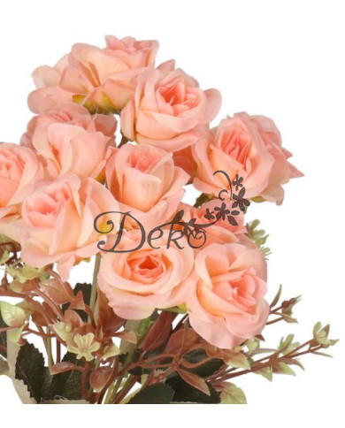 Róża róże bukiet sztuczne kwiaty jak żywe 33cm 5 gałązek