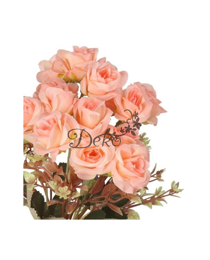 Róża róże bukiet sztuczne kwiaty jak żywe 33cm 5 gałązek