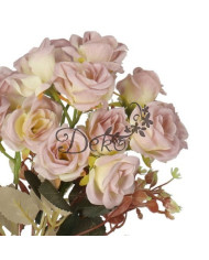 Róża róże bukiet sztuczne kwiaty jak żywe 33cm 5 gałązek