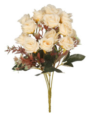 Róża róże bukiet sztuczne kwiaty jak żywe 33cm 5 gałązek