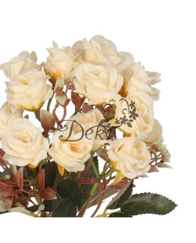 Róża róże bukiet sztuczne kwiaty jak żywe 33cm 5 gałązek