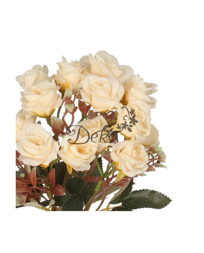 Róża róże bukiet sztuczne kwiaty jak żywe 33cm 5 gałązek